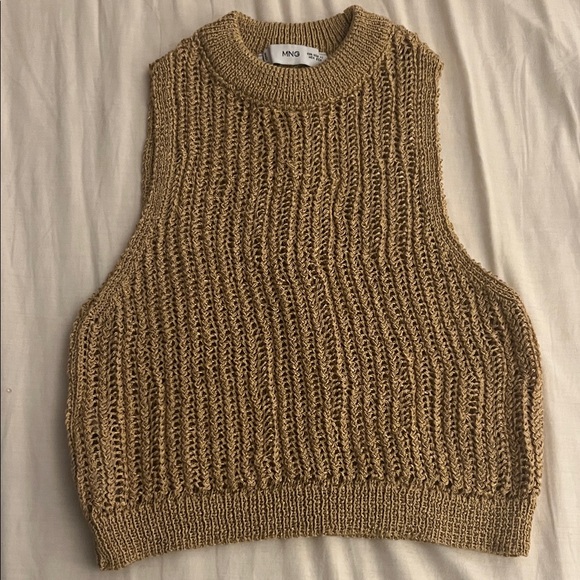 MNG Brown Knit Sleeveless Sweater - Picture 1 of 5